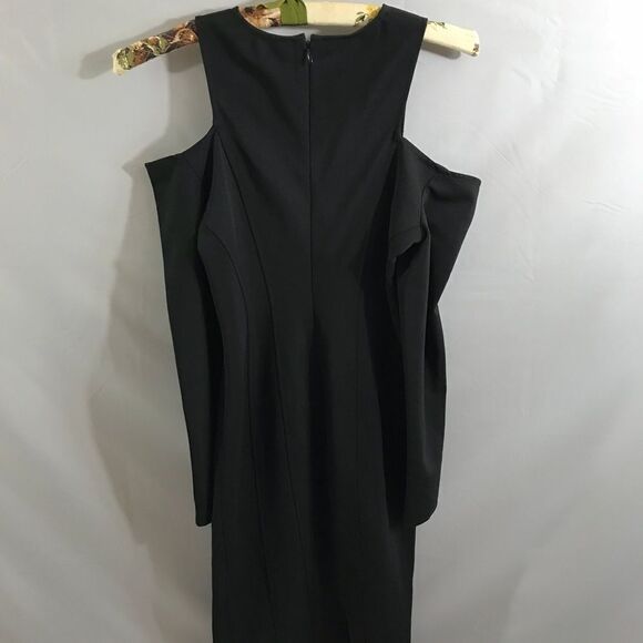 Zac Zac Posen Mattie Cold-Shoulder Bodycon Black Fitted Cocktail Dress - Picture 4 of 4